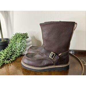 Wood N Stream Mens 6005 Flyway Leather Pull On Boots Moc Toe Mens Size 9M